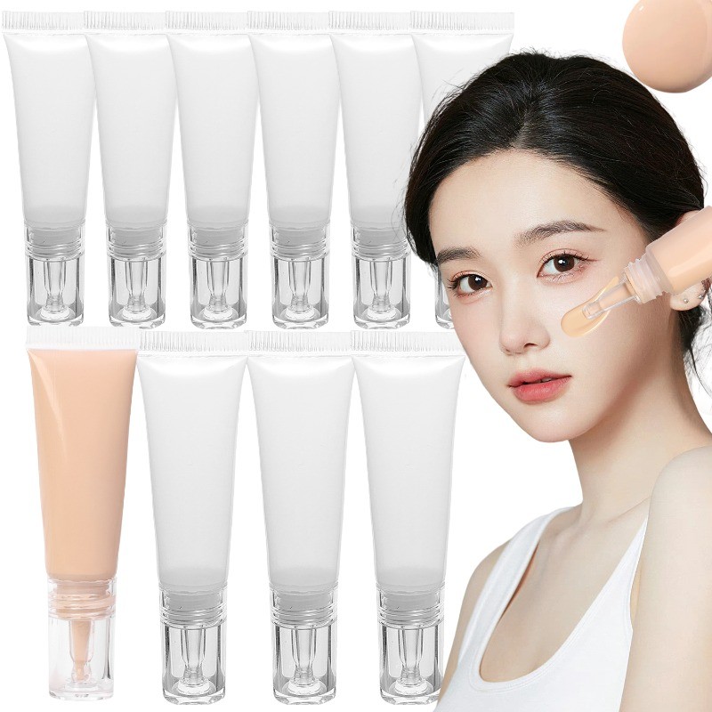 เครื่องสําอางหลอดนุ่มขวดรีฟิลพลาสติกของเหลวมูลนิธิขวดเปล่าแบบพกพาเดินทางบรรจุภัณฑ์อุปกรณ์เสริม