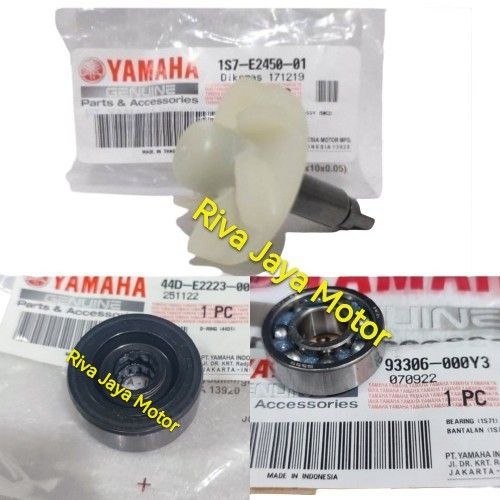 พัดลม + ซีล + แบริ่ง 6000 Waterpump Jupiter Mx R15 Vixion Lama ใหม่ Mx King Mx 135 Waterpomp หม้อน้ํ