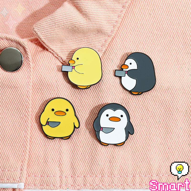 SMART【มีสินค้าในสต๊อก】 เข็มกลัดนกเพนกวิน / เป็ดน่ารัก เข็มกลัดน่ารัก ตกแต่เสื้อผ้า Cartoon brooch
