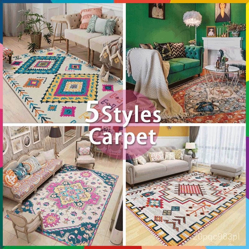 8 Styles Nordic Carpet Retro Style  National Style Moroccan Style Retro Carpet Bohemian Carpet Home 