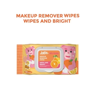 Jabs x BELLYGOM แจ๊บส์ makeup remover wipes ผ้าเช็ดเครื่องสำอาง (มีให้เลือก 4 สูตร) ขนาด 30 แผ่น x1