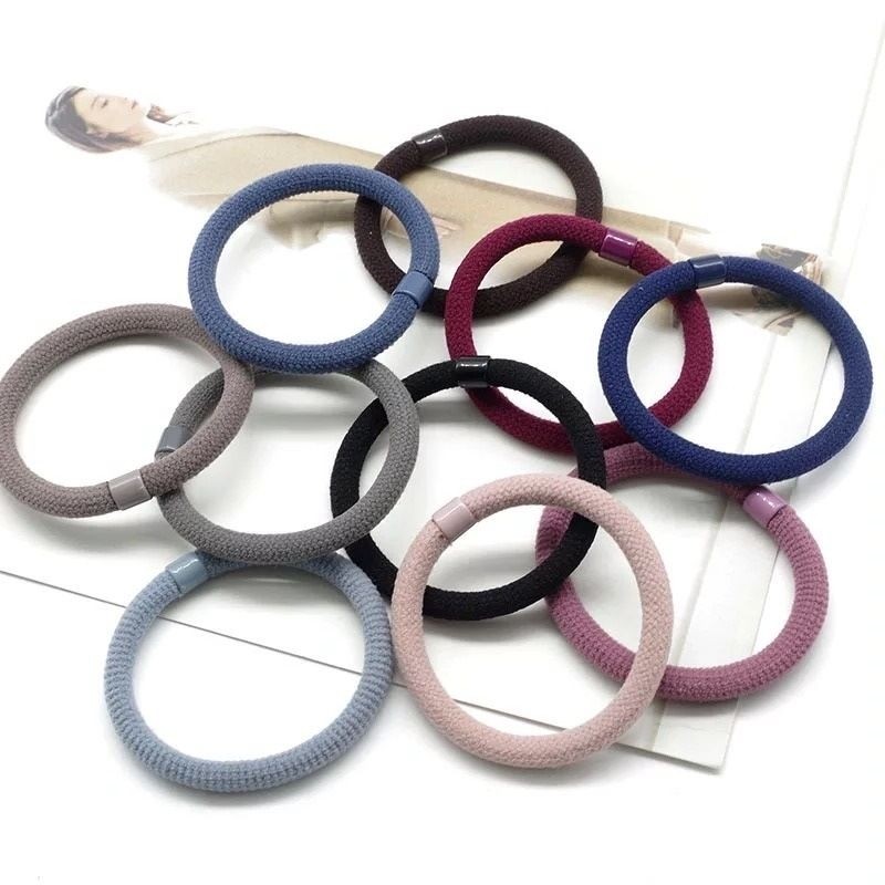L020 ยางรัดผมแฟชั่น หยืดหยุ่นดี มัดผมแน่น ใช้ได้ทุกวัน คละสี พร้อมส่ง