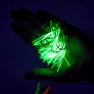 1pcs Luminous Fishing Hook 10 #-20 # Assist Hook jig Lure Double Slow Fast คู่ Jigging Fish jig Assist Hooks
