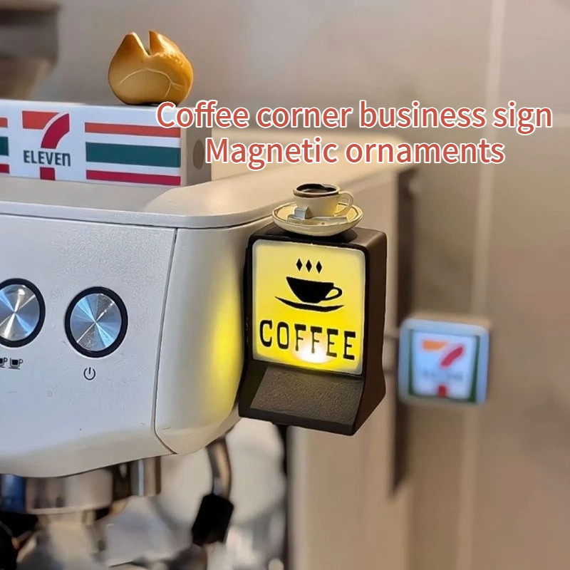 ร้านกาแฟป้ายไฟแม่เหล็กไฟกลางคืนมินิตู้เย็นสติกเกอร์ร้านกาแฟตกแต่ง Coffee Lover Barista ของขวัญ