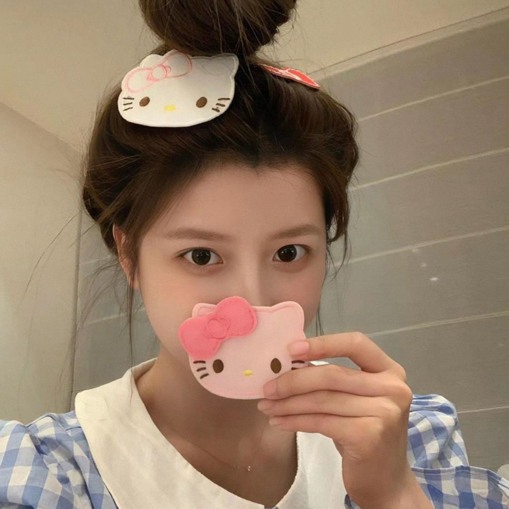 สุดน่ารัก สวัสดี คิตตี้ ผมหัก ตีนตุ๊กแก กิ๊บแต่งหน้าหน้ากากไม่มีรอยต่อสติกเกอร์หน้าม้าสติกเกอร์ผมเหนียวสติกเกอร์ - รูปที่ 5