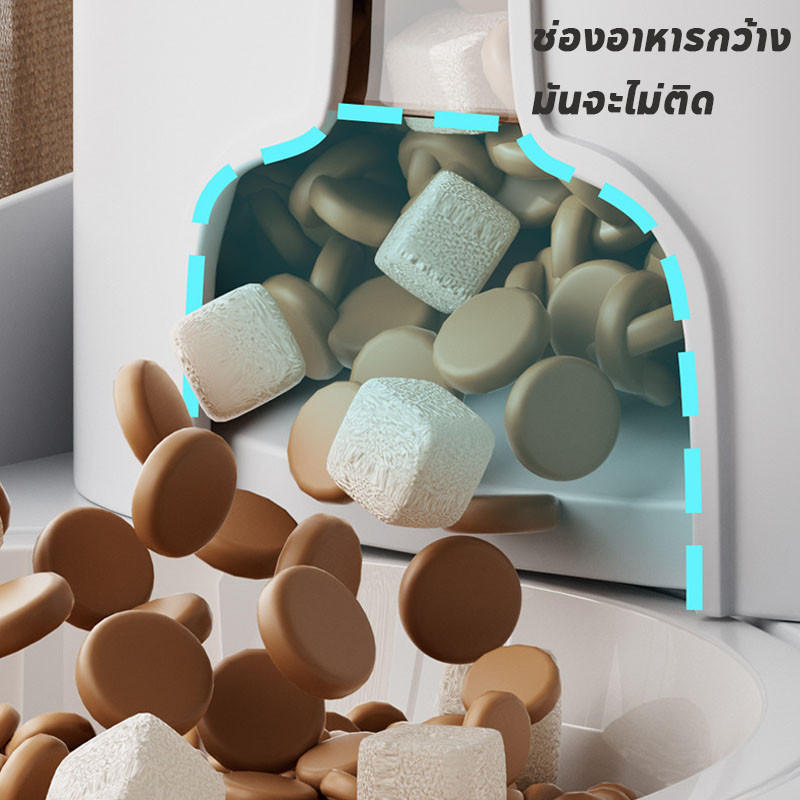 ชามอาหารแมว ที่ให้อาหารแมวอัตโนมัติ ที่ให้อาหารสัตว์เลี้ยง ที่ให้น้ำสัตว์เลี้ยง ที่ให้อาหาร-น้ำอัตโนมัติ - รูปที่ 3