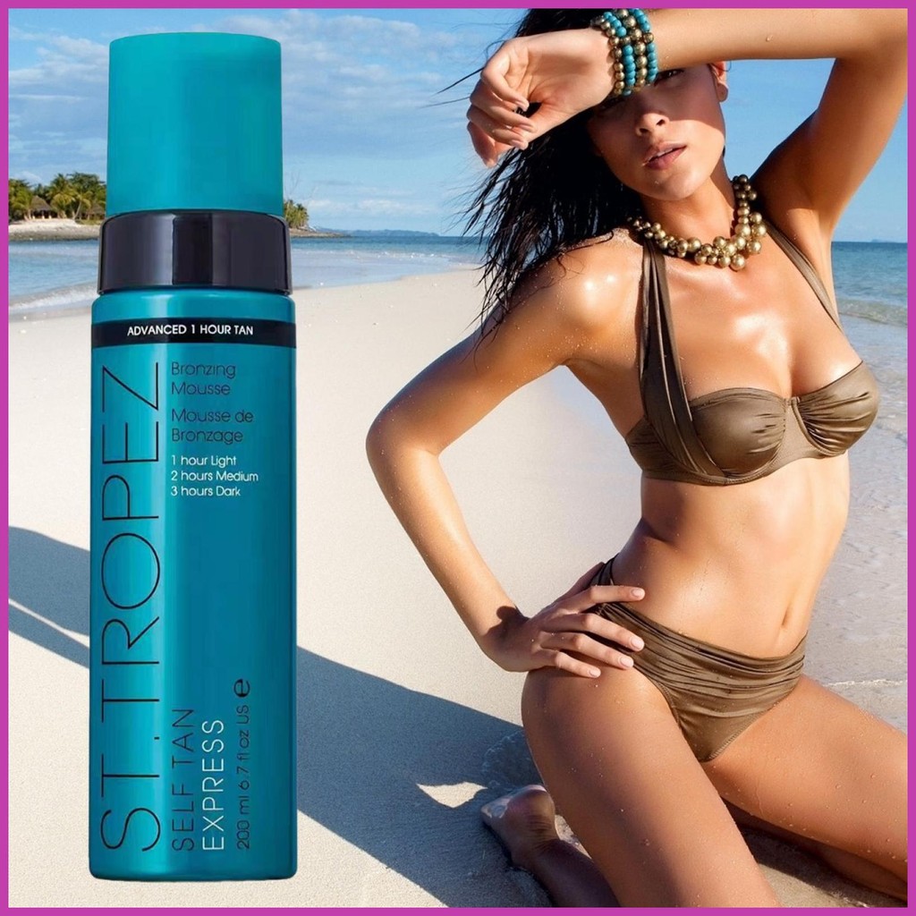 Sunless Tanning Mousse 200ml Bronzing Tanner Foam Natural Tanner Accelerator สําหรับสระว่ายน้ําไม่มี
