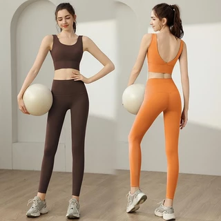 SHQX ราคาดรอป! ชุดออกกําลังกายผู้หญิง - Light Support & Flattering Fit - Great for Pilates & Barre - Sports Bra & Shorts - Soft & Stretching - หลายสี