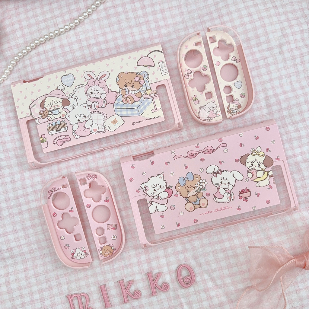 Snow Island Store mikko Co-Branded switch2 Generation Protective Case Nintendo switch Pink Cute Split Hard Case