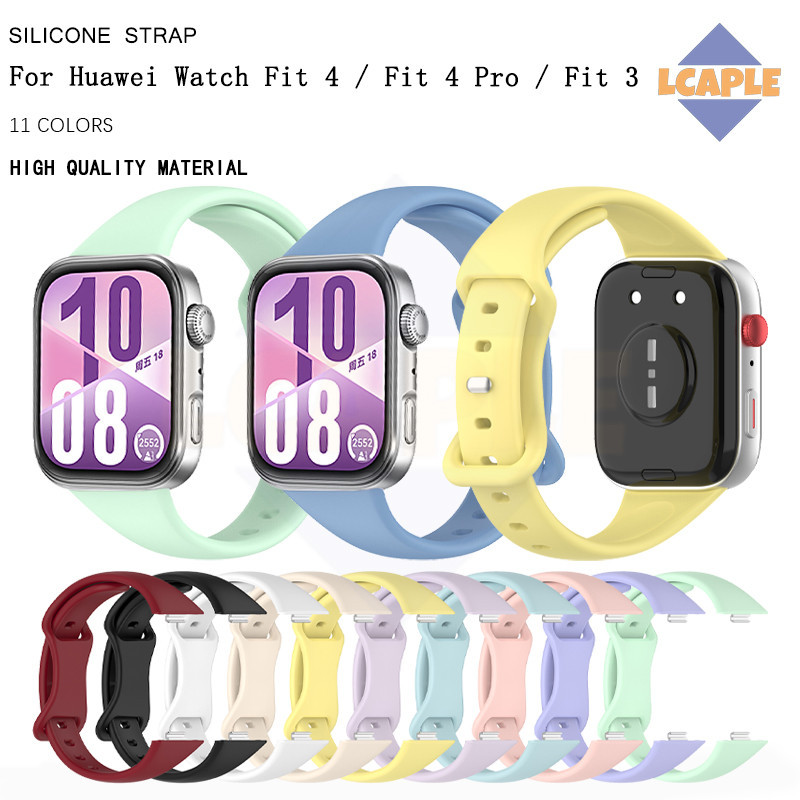 สายรัดซิลิโคนอ่อนสำหรับ for Smartwatch Huawei Fit 4/Fit 4 Pro/Fit 3 อุปกรณ์เสริมสายรัดยางปรับได้สำหรับ for Huawei Fit 3