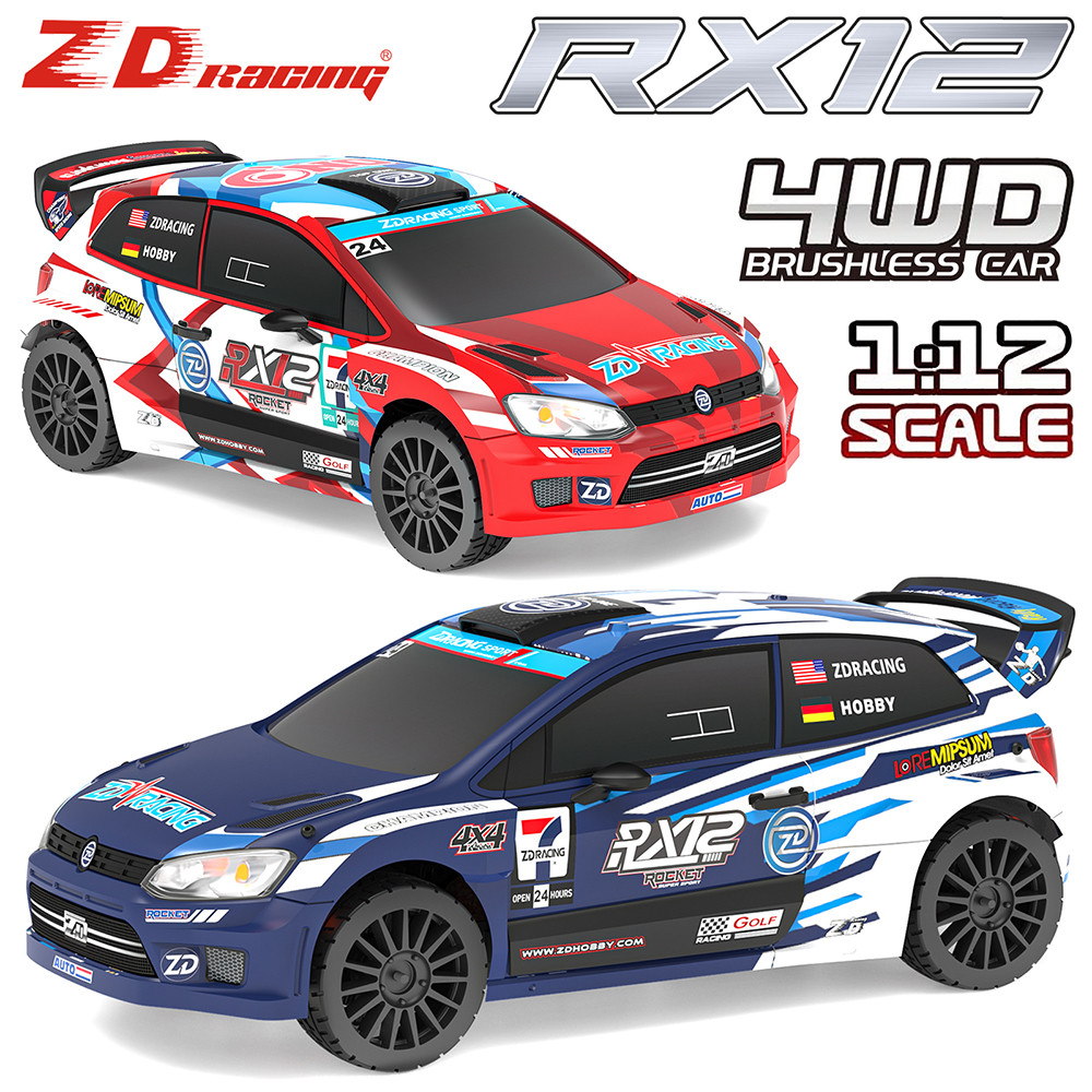 ZD Racing RC รถ 1:12 Scale RX12 รถไร้แปรง 70 กม./ชม.รถความเร็วสูง 4WD 3S 2200mAh 350M RC ระยะทาง Ral