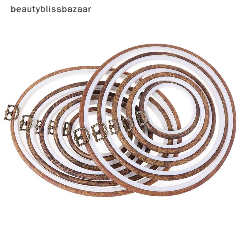 [beautyblissbazaar] เครื่องมือเย็บผ้ารอบสีไม้เย็บปักถักร้อย Hoops ชุดกรอบเย็บปักถักร้อยพลาสติก [TH]