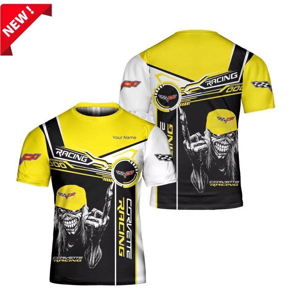 เสื้อยืดพิมพ์ลาย 3D Corvette C6 Racing Team ขนาด S-5XL ราคาดีที่สุด