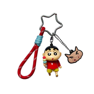 ของแท้ Crayon Shin-Chan คลาสสิกเบสบอล Superman พวงกุญแจการ์ตูนอะนิเมะเกมอุปกรณ์ต่อพ่วงจี้