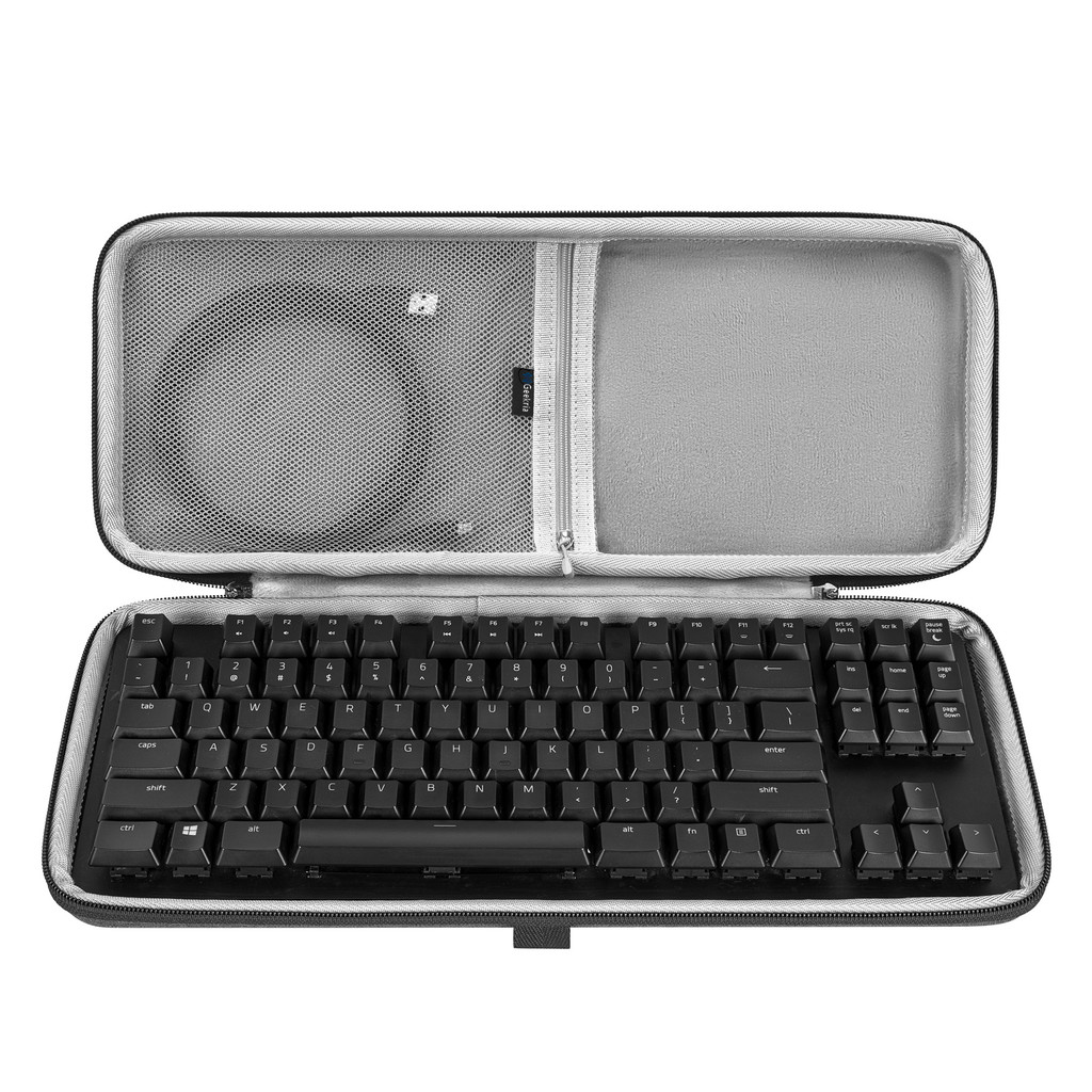 Geekria TKL Keyboard Case เข้ากันได้กับ Keychron K8 Pro/K8, Razer BlackWidow Lite TKL, SteelSeries N