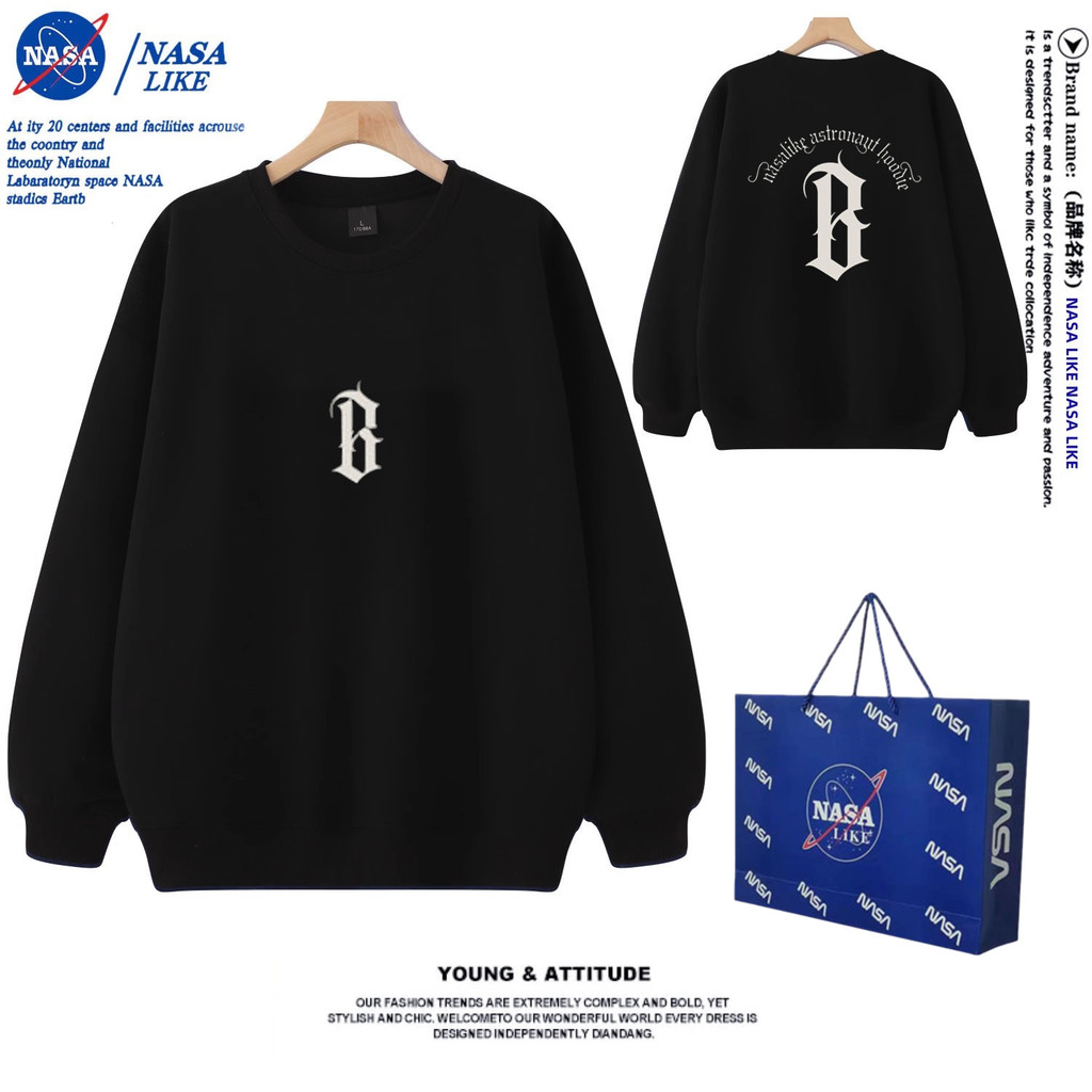 ผ้าฝ้าย 100% อเมริกัน สูง ถนน ส่วนโค้ง ตัวอักษรโลโก้พิมพ์ฤดูใบไม้ร่วงเสื้อยืดผู้ชายฤดูใบไม้ผลิฤดูใบไม้ร่วงฤดูหนาวสไตล์แห่งชาติถนนสวมรอบคอเสื้อพร้อมส
