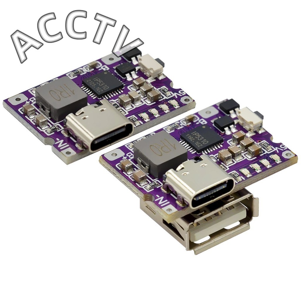 Type-c USB 5V 3.1A Boost Converter Step-Up โมดูล IP5310 Mobile Power Bank อุปกรณ์เสริมพร้อมสวิตช์ LE