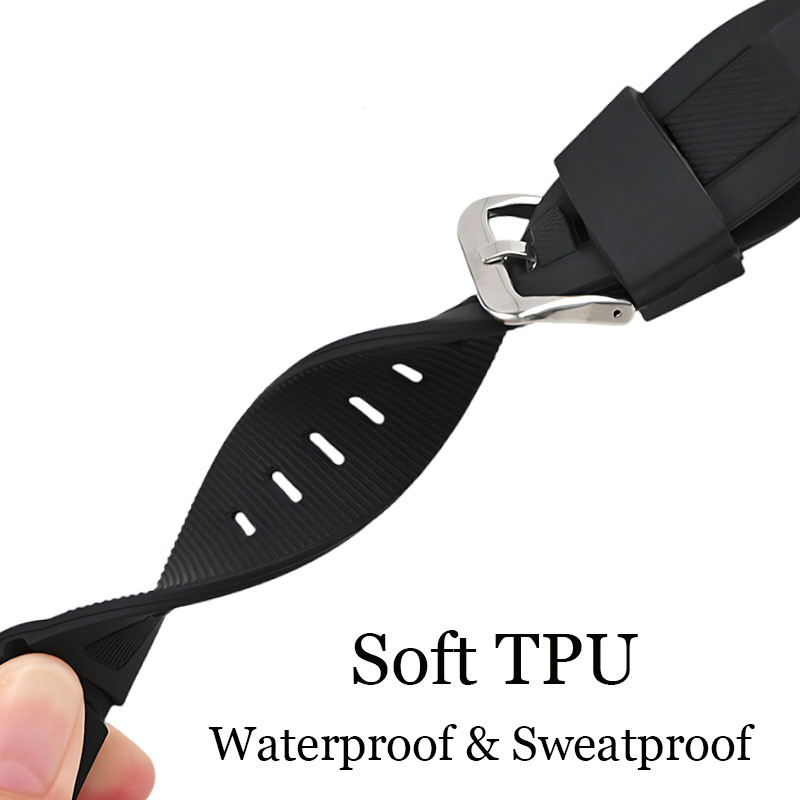 Tpu สายนาฬิกาซิลิโคนเรซิ่นนาฬิกาสําหรับ Casio นาฬิกาดิจิตอล Bacelet PROTREK PRW-1500 PAW-1500 PRG-130 กันน้ํายาง Watchband กีฬา WristBand นักเรียนข้อมือเข็มขัด