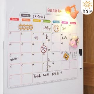 กระดานแผ่นแม่เหล็กติดตู้เย็น ชนิดแผ่นแม่เหล็ก จดโน้ต ตารางงา…