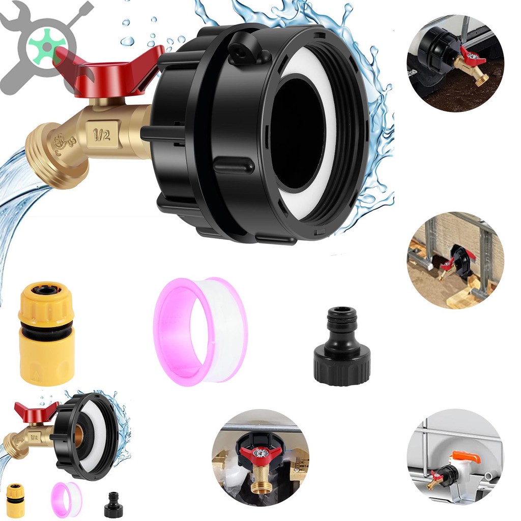 Ibc Tote Water Tank Adapter Lead Free Brass 275-330 Gallon IBC Tank Adapter IBC Tote Fitting SHOPTKC