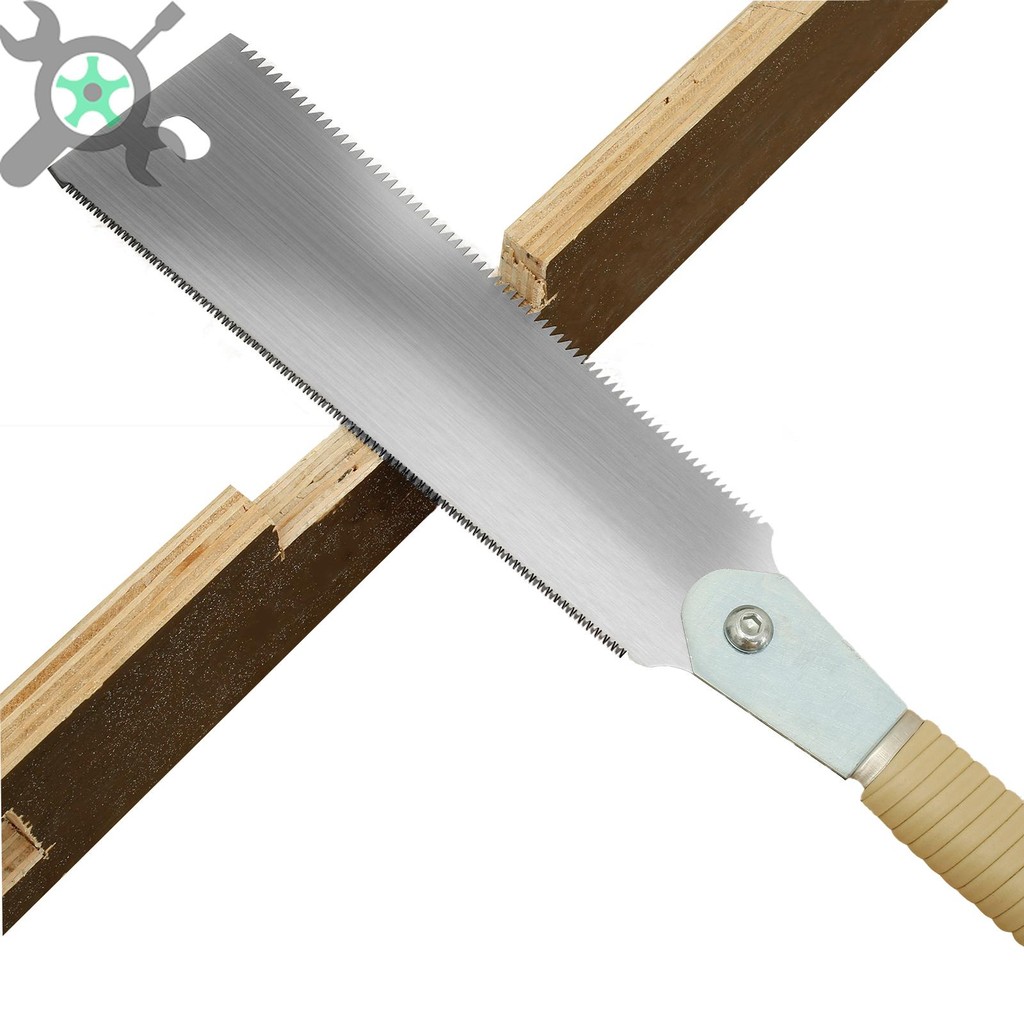 เลื่อยมือญี่ปุ่น 9.3 นิ้ว SK5 เหล็กคาร์บอนสูง Double Edged Hand Saw Incisive Hand Pull Saw 10/17 TPI