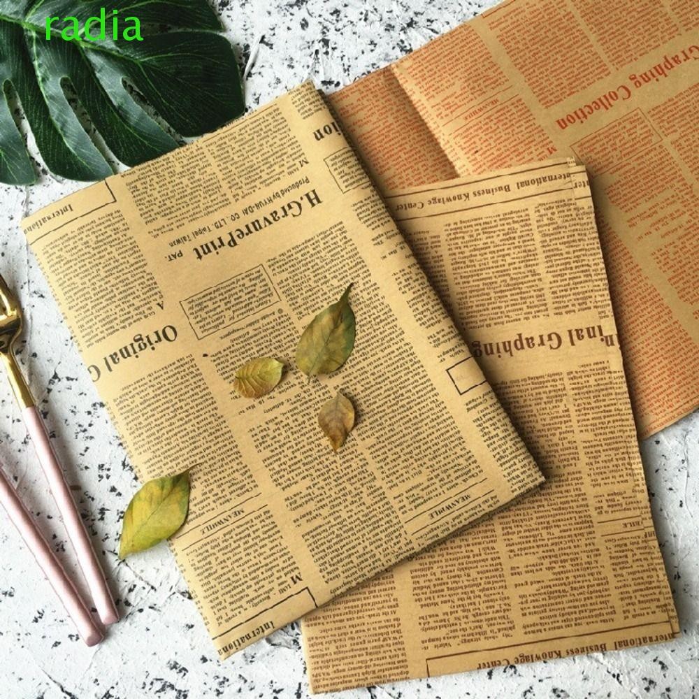 Radiantzap หนังสือพิมพ์ภาษาอังกฤษ DIY Retro ดอกไม้ห่อของขวัญบรรจุภัณฑ์งานแต่งงานช่อดอกไม้กระดาษ