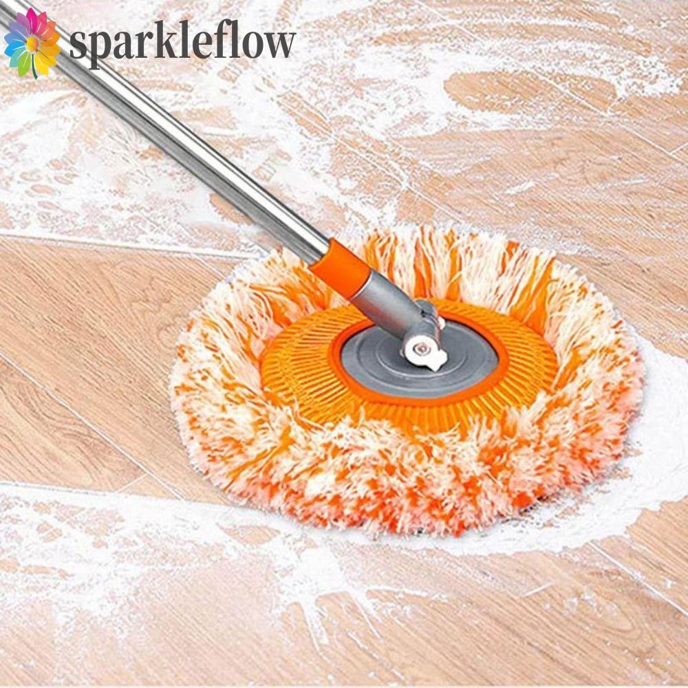 Sparkleflow ทําความสะอาด Mop ทนทานหนาในครัวเรือนฝุ่น 360° ผ้าทําความสะอาดเพดานหมุนได้