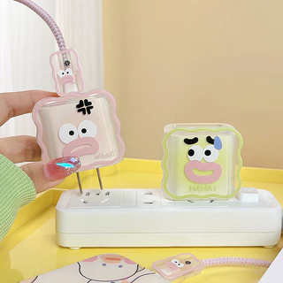 5 In 1 ซิลิโคนคุณภาพสูงน่ารัก Charger Protector Case และ Anti-breaking สายชาร์จ Protector Kit สําหรับ IPhone PD18/20W