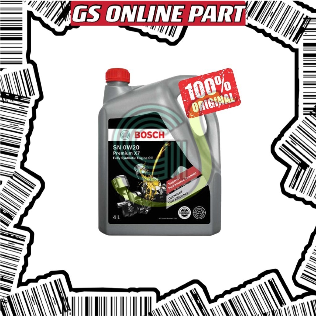 BOSCH SN 0W20 PREMIUM X7 FULLY SYNTHETIC ENGINE OIL 4L PERODUA AXIA BEZZA ATIVA MYVI G3 (10,000KM)