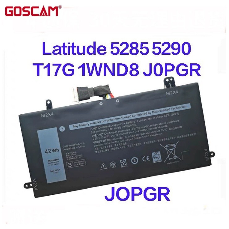 ✿แบตเตอรี่แล็ปท็อป SZTWDONE J0PGR สำหรับ Latitude 5285 Latitude 5290 T17G 1WND8 7.6V 42WH 5250MAH