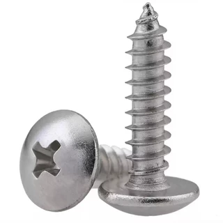 น็อต สกรู หัวร่ม หัวกระทะ แฉก T+ สแตนเลส 316 เกลียวปล่อย / Truss an Head Phillip Tapping Screw M3M3.5/M4/M5/M6 L6-100 มม. (YDD-LD-TH1)