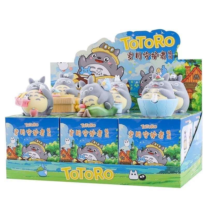 ใหม่ 5แบบ หมีพูห์ /TOTORO โตโตโร่ ชินจัง งานกำมะหยี่ ยกกล่อง6จุ่ม ของประดับ ของตกแต่ง ตั้งโชว์ ของเล