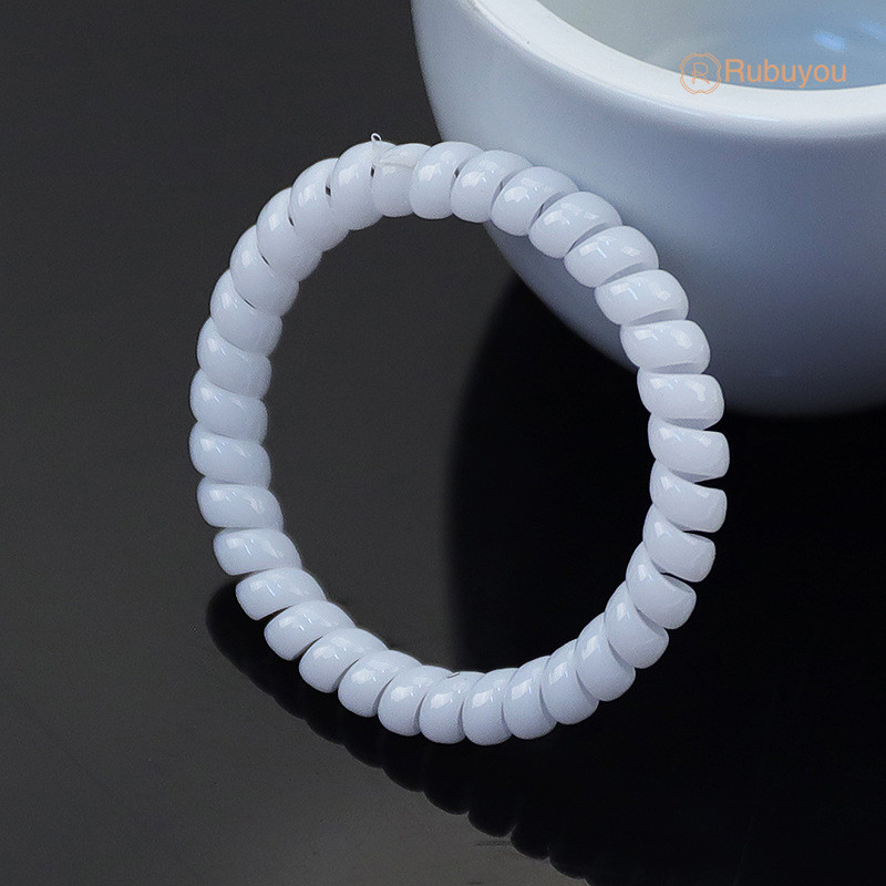 Rubuyou ยางมัดผม ยางรัดผมแบบเกลียว ยางมัดผมสีดำ แฟชั่น เรียบง่าย กิ๊บหนีบผม ความยืดหยุ่นสูง-ส่งเร็ว🚚 - รูปที่ 7