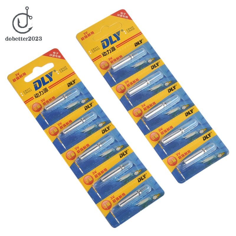 [DB] 5 ชิ้น/ล็อต CR425 แบตเตอรี่ตกปลาไฟฟ้าลอย 3V Night Light ลิเธียมขาเซลล์ LED ตกปลาลอยอุปกรณ์เสริมตกปลา TH