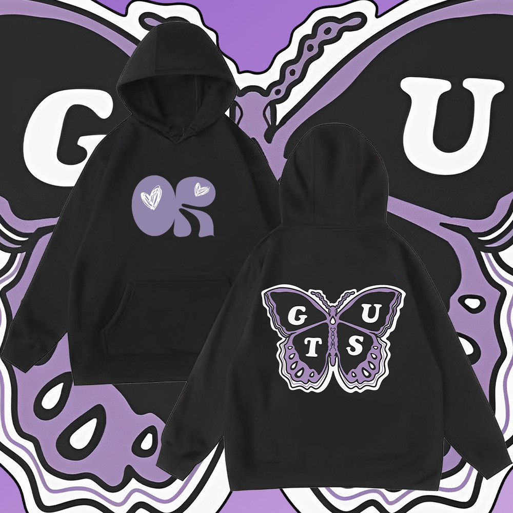 (จัดส่งทันที) ใหม่ 2025 Olivia Rodrigo hoodie Guts World Tour เสื้อฮู้ด ผ้าฝ้ายแท้ 020ไม่หดตัว