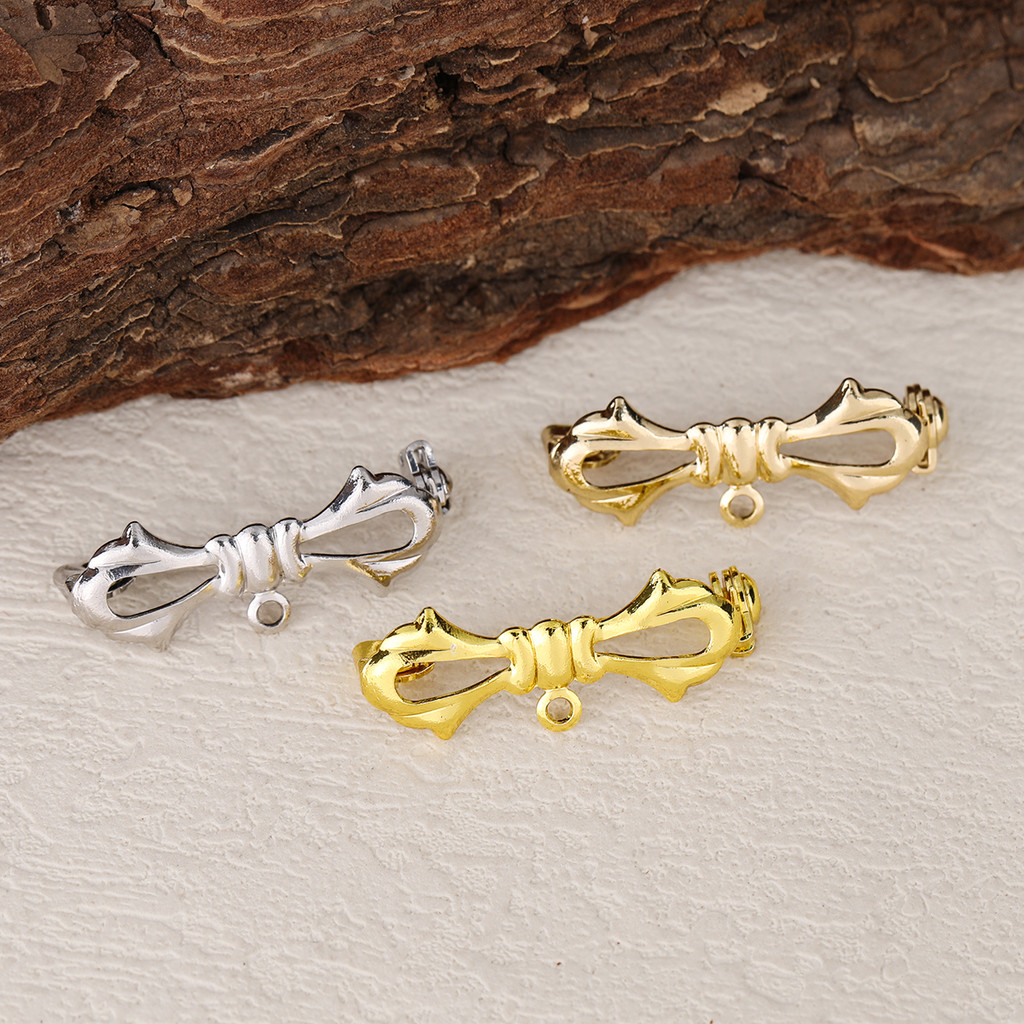 2pcs 18K ชุบทองความปลอดภัยหมุดสำหรับ DIY ทำอุปกรณ์เสริมเครื่องประดับที่กำหนดเอง