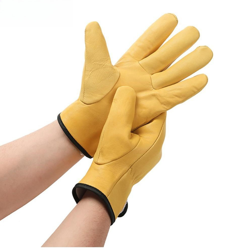 [Local Delivery]🚚Youngstar 1 คู่ถุงมือทํางานหนังแกะนุ่มหนังไดร์เวอร์ขับรถฟาร์มสวนเชื่อมความปลอดภัยป้