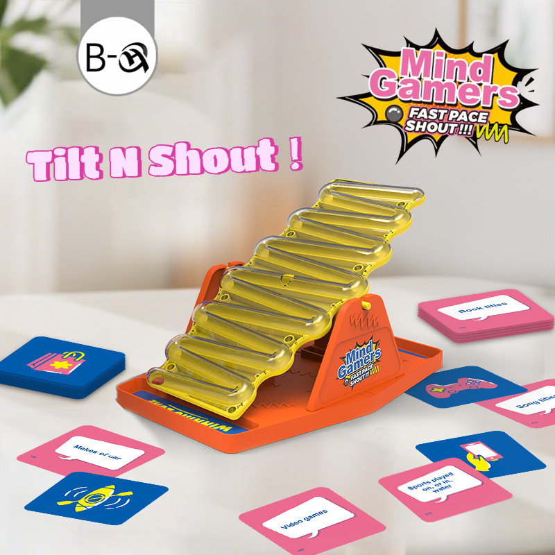 BHQ เกมกระดาน Tilt N Shout Game เกมตอบคําถาม ฝึกสมอง ของเล่นครอบครัว