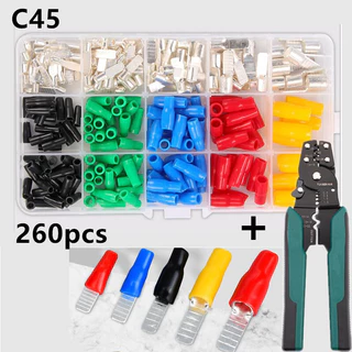 ชุดหางปลาต่อเบรกเกอร์ C45 ตรงรุ่น แน่นหนา พร้อมปลอกหุ้ม บรรจุลงกล่อง 260ชิ้น