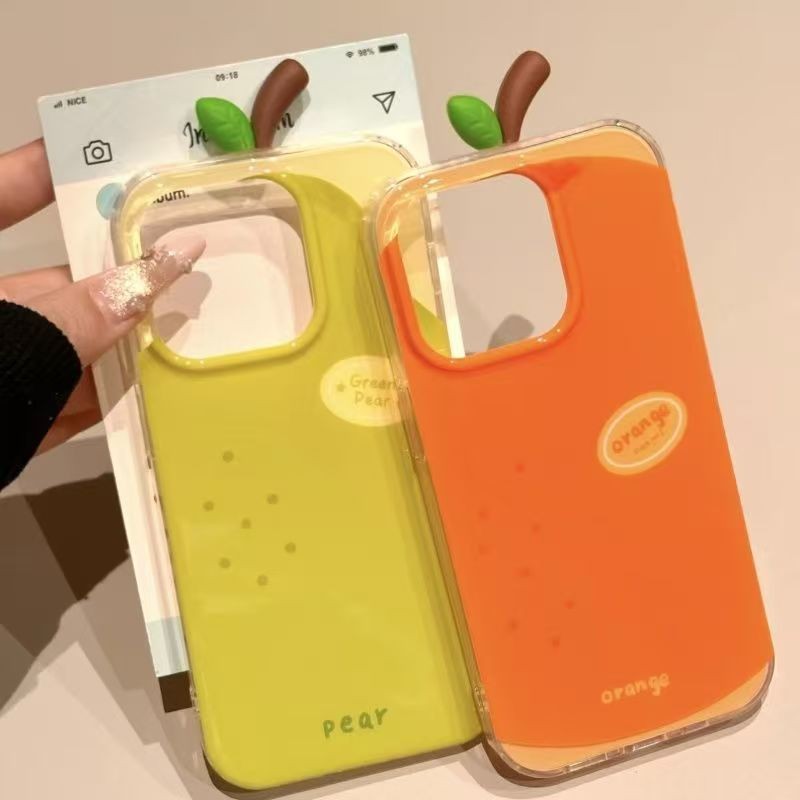สําหรับRedmi 14C 13C 13 12C 12 10C 10 9A 9T 9C 10Aหมายเหตุ 14 13 12 11 10 9s Pro 3D Leaf Pearlสีส้มเคสโทรศัพท์ปกอ่อน