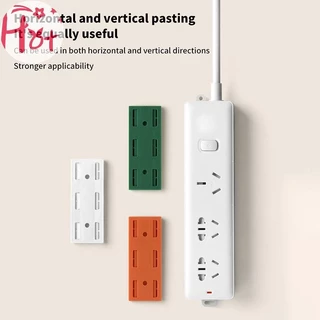 GE ติดผนังปลั๊กผู้ให้บริการสติกเกอร์ ต่อย-ฟรี บ้าน ตัวเอง-กาว ซ็อกเก็ตผู้ให้บริการสายลวดออแกไนเซอร์รางปลั๊กผู้ถือสี่เหล