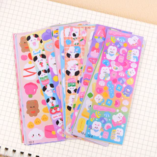 hello สติ๊กเกอร์ แพ็ค100แผ่น ลายการ์ตูน น่ารัก กันน้ำ สำหรับติดตกแต่งโน๊ต หรือ สิ่งของ