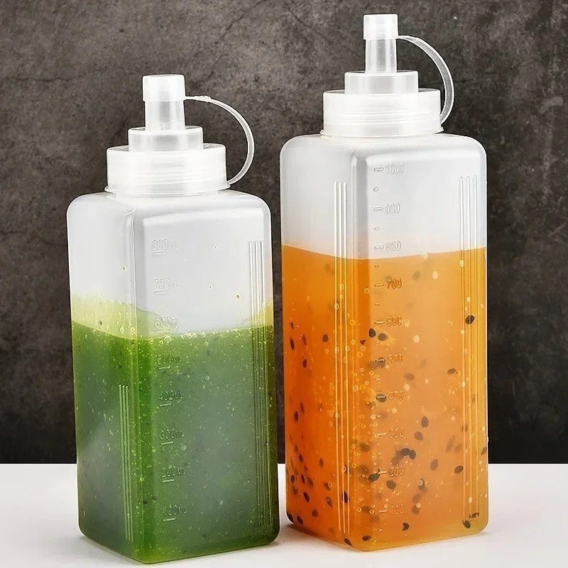 ขวดใส่เครื่องปรุงบีบลํากล้องขนาดใหญ่ 1-5 ชิ้นพร้อมฝาปิด / ซอสมะเขือเทศอเนกประสงค์มัสตาร์ดภาชนะซอสร้อน - รูปที่ 3