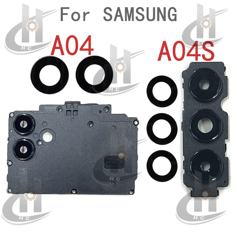 กล้องด้านหลังแหวนเลนส์ฝาครอบกรอบสําหรับ Samsung Galaxy A04 A045 / A04S A047 อะไหล่ทดแทน