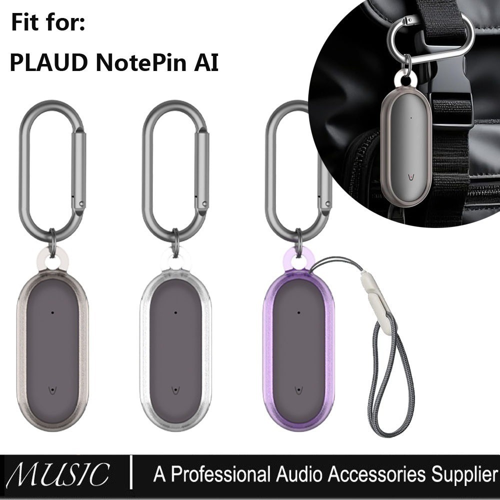 สําหรับ PLAUD NotePin AI เคสป้องกันเครื่องบันทึกที่สวมใส่ได้, เคสแข็งแบบหล่นกันกระแทกเคสเก็บของพีซีแบบใส