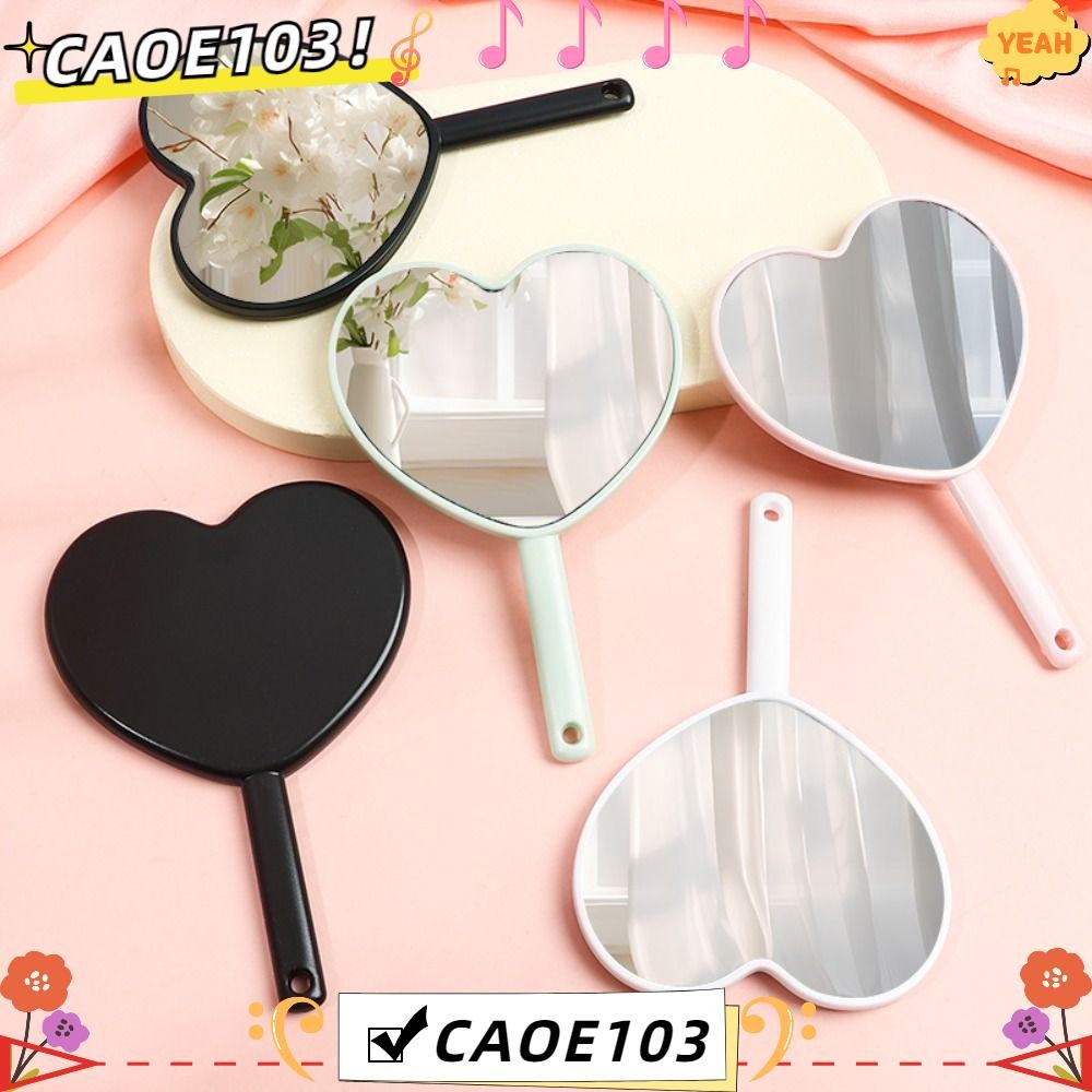 Caoe103 กระจกแต่งหน้ารัก,กระจกรักมินิสไตล์สาวหวานน่ารัก,กระจกแต่งหน้าแฟชั่นเหมาะสําหรับพกพารอบกระจกแต่งหน้ามือถือ