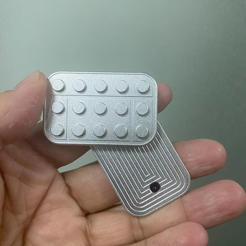 Sgs Magnetic Push Slider Fidget Slider EDC Fidget ของเล่น ADHD เครื่องมือความวิตกกังวลความเครียดบรรเทาของเล่นปลายนิ้ว Spinning Top