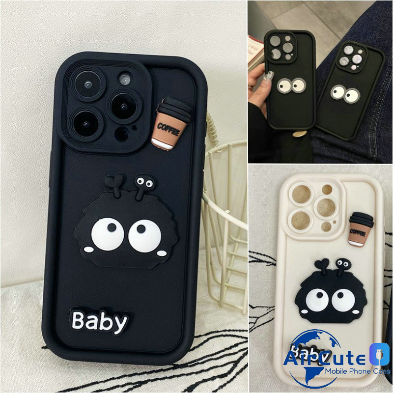 เคส OPPO Reno 12 12F 11 11F 10 Pro 8 8T 8Z 7 7Z 6 6Z 5 4 4G 5G Reno12F Reno12 Reno11 F Reno11F Reno10 Pro+ Plus Reno8 T Z Reno8T Reno8Z Reno7 Reno7Z Reno6 Reno6Z Reno5 Reno5F Reno4 Protect Camera 3D DIY Eyes Black Eggette Stair Soft Case