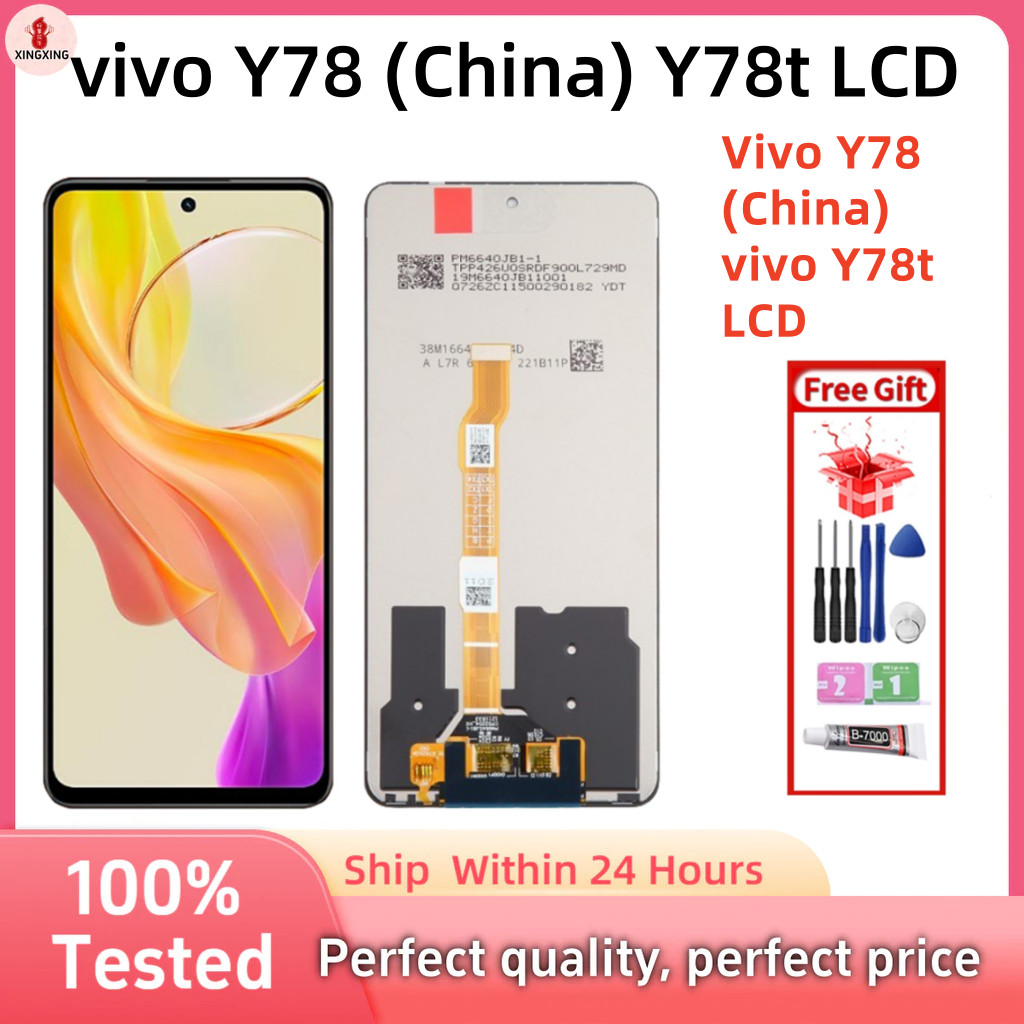 สําหรับจอแสดงผล vivo Y78 Y78t เปลี่ยนหน้าจอสัมผัส LCD