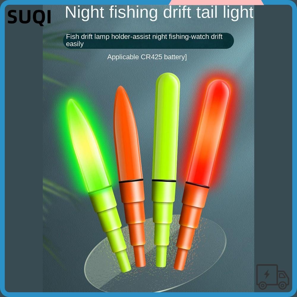 Suqi 1 ชิ้น LED Fishing Float Top, Induction Super Bright Fishing Float Light, Hot Luminous อิเล็กทรอนิกส์ลอยทุ่น Cr425 แบตเตอรี่